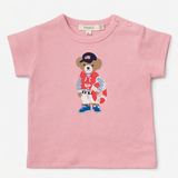 Girls Tee With Bear Print