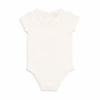 Peter Pan Collar Short Sleeve Onesie