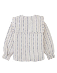 Esmeralda Blouse With Embroidery And Ruffle Detail