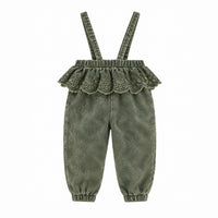 Crochet Denim Overalls Girls