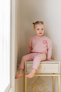 Embossed Smiley Sweatset Girl