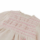 Emmaline Smocked Dress With Cross Stitch Embroidery