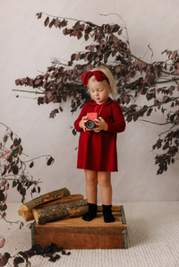 Tonal Red Knit Dress