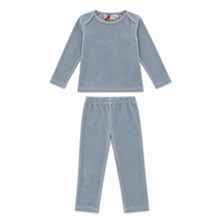 Allover Circle Print Velour 2-Piece Set