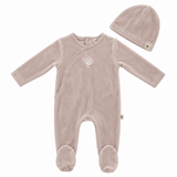 Flower Velour Footie