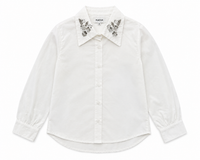 Button Down Blouse With Sequin Design