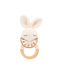 Bonnie The Bunny Teething Ring - w/ Bell