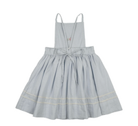 Embroidered Linen Jumper With Pintuck Collar Blouse