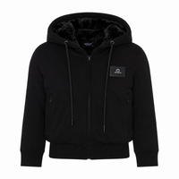 Fur Lined Jacket With Kangaroo Pockets