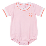 Baby Short Onesie With Stripe Trim