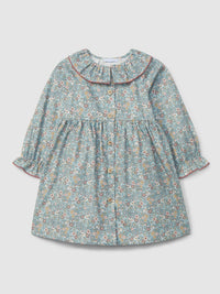 Flowers Dress With Collar
