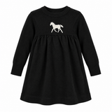 Horse Jacquard Knit & Fleece Dress