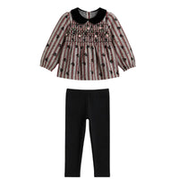 Smocked Floral Top & Legging Set