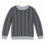 Striped Textured Knit Sweater