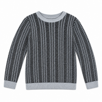 Striped Textured Knit Sweater