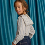 Esmeralda Blouse With Embroidery And Ruffle Detail