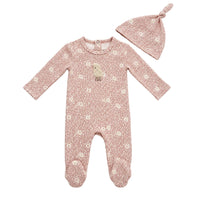 Leaves & Sheep Print Footie