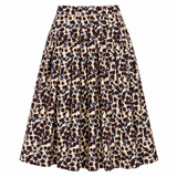 Cherry Print Pleated Skirt