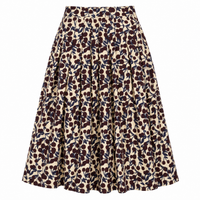 Cherry Print Pleated Skirt