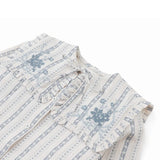Esmeralda Blouse With Embroidery And Ruffle Detail
