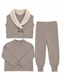 Shawl Collar Vest Set