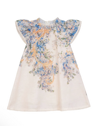 Girls Boarder Floral Dress