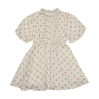Green Floral Short Sleeve Dress