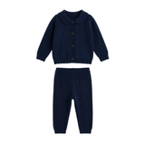 Knit 2 PC Set With Pointelle Hearts