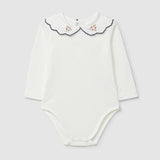 Embroidered Collar Onesie