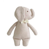 Linen Mini Rattle Elephant - 18cm