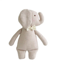 Linen Mini Rattle Elephant - 18cm