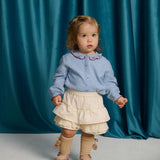 Baby Beryl Collared Blouse With Cherry Cross Stitch