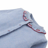 Baby Beryl Collared Blouse With Cherry Cross Stitch