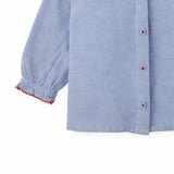Baby Beryl Collared Blouse With Cherry Cross Stitch