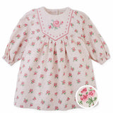 Baby Olivia Floral Printed Dress With Embroidery On Yoke