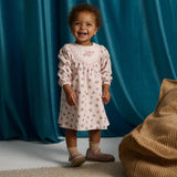 Baby Olivia Floral Printed Dress With Embroidery On Yoke