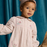 Baby Lottie Button Down Dress With Cross Stitch