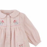 Baby Lottie Button Down Dress With Cross Stitch