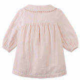 Baby Lottie Button Down Dress With Cross Stitch