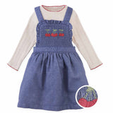 Baby Margot Cherry Emb Pinafore Dress And Tee Set