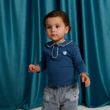 Baby Geraldine Ribbed Tee With Scalloped Collar