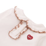 Baby Geraldine Ribbed Tee With Scalloped Collar