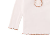 Baby Geraldine Ribbed Tee With Scalloped Collar