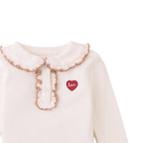 Baby Geraldine Ribbed Tee With Scalloped Collar
