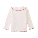 Baby Geraldine Ribbed Tee With Scalloped Collar
