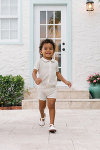 Textured Stripe Knit Set