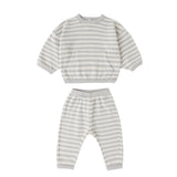 Waffle Sweater Set Sky Stripe