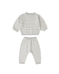 Waffle Sweater Set Sky Stripe