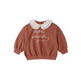 Amour Sweatshirt With Ruffle Collar