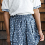 Tiered Mini Skirt Ditsy
